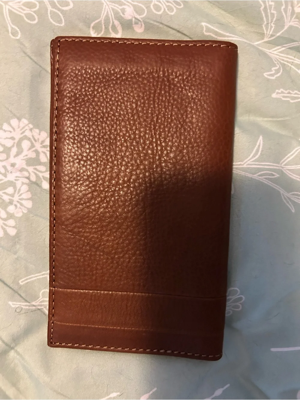 Fossil Men's Brown Leather Long Bifold Wallet